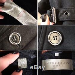 Authentic Burberry Brit Lamb Shearling Jacket In Black Xs S Uk4 Us2