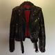 Authentic DSQUARED2 steampunk runway studded biker leather jacket size 46