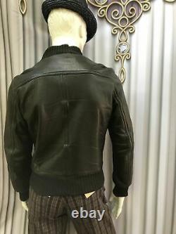 Authentic Gucci leather bomber jacket web