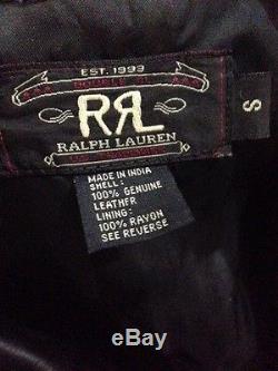 Authentic RRL biker jacket leather coat size S