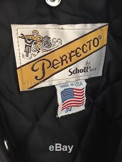 Authentic Schott Perfecto Motorcycle Jacket XS Size 34