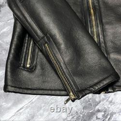 Authentic ZARA Black Faux Shearling Jacket Motorcycle Style Pre Owned Excellent