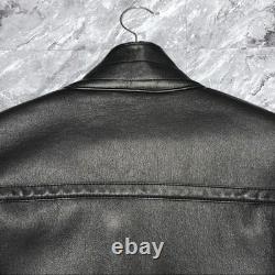 Authentic ZARA Black Faux Shearling Jacket Motorcycle Style Pre Owned Excellent