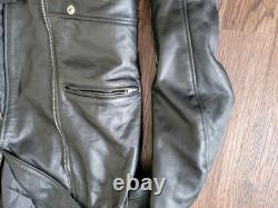 Aviakit Lewis Leathers Black Leather Motorcycle Jacket Large