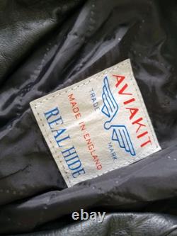 Aviakit Lewis Leathers Black Leather Motorcycle Jacket Large