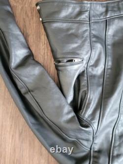 Aviakit Lewis Leathers Black Leather Motorcycle Jacket Large