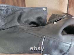 Aviakit Lewis Leathers Black Leather Motorcycle Jacket Large