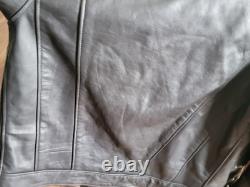 Aviakit Lewis Leathers Black Leather Motorcycle Jacket Large