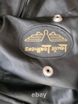 Aviakit Lewis Leathers Black Leather Motorcycle Jacket Large