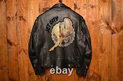 Avirex USA Perfecto Rare Riders Cafe Racer Motorcycle Biker Leather Jacket 44-l