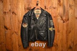 Avirex USA Perfecto Rare Riders Cafe Racer Motorcycle Biker Leather Jacket 44-l