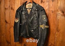 Avirex USA Perfecto Rare Riders Cafe Racer Motorcycle Biker Leather Jacket 44-l