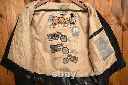 Avirex USA Perfecto Rare Riders Cafe Racer Motorcycle Biker Leather Jacket 44-l