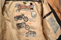 Avirex USA Perfecto Rare Riders Cafe Racer Motorcycle Biker Leather Jacket 44-l