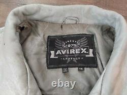 Avirex White Grey Varsity Leather Jacket 4XL Silver 1975 43/100 Limited Edition
