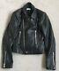 BALENCIAGA Motorcycle Moto Biker Jacket Black Leather Size 42 France US 8