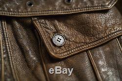BARBOUR INTERNATIONAL Heritage Leather Jacket, Men's L, $1200, like Belstaff