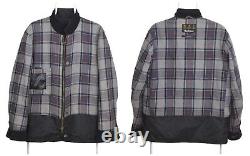 BARBOUR International Trials Jacket Coat Black Wax Tartan Size M