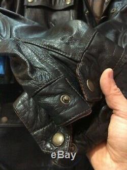 BELSTAFF Leather Jacket PANTHER Black XL must have No logo series IMMACULATE