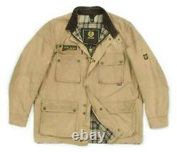 BELSTAFF Men's Roadmaster Vintage Sand Beige Cotton Jacket Size M