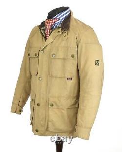 BELSTAFF Men's Roadmaster Vintage Sand Beige Cotton Jacket Size M