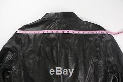 BELSTAFF Mens Black Leather Gransden Motorcycle Jacket Size EU 56 US 46 $1295