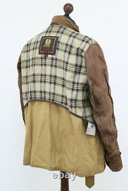 BELSTAFF ROADMASTER Mens Lightweight Waxed Cotton Belted Jacket sz L Uranium 80