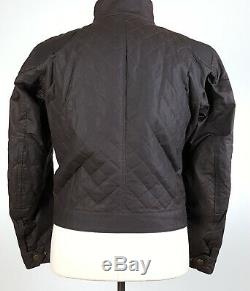 BELSTAFF Sz S Brooklands Mojave Moto Waxed Jacket Quilted Dark Brown