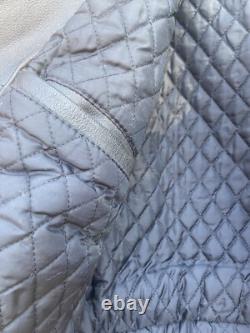 BERMAN'S Leather Motorcycle Jacket Vintage 80s Black Padded Cafe Racer Size 40L