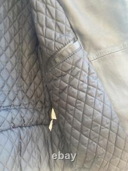 BERMAN'S Leather Motorcycle Jacket Vintage 80s Black Padded Cafe Racer Size 40L