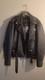 BIKER JACKET BLACK LEATHER, used, very good condition