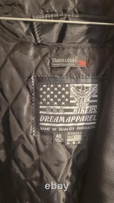 BIKER JACKET BLACK LEATHER, used, very good condition