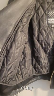 BIKER JACKET BLACK LEATHER, used, very good condition