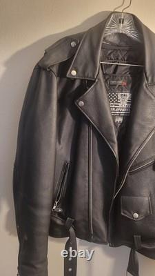 BIKER JACKET BLACK LEATHER, used, very good condition