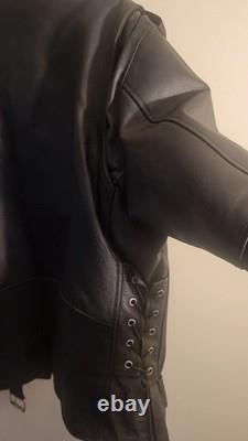 BIKER JACKET BLACK LEATHER, used, very good condition