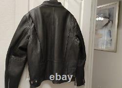 BILT 100% Real Leather Black Motorcycle / Biker Jacket Men's Size 2XL