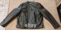 BILT 100% Real Leather Black Motorcycle / Biker Jacket Men's Size 2XL