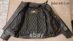 BILT 100% Real Leather Black Motorcycle / Biker Jacket Men's Size 2XL