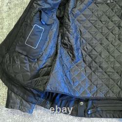 BILT Black Leather Cafe Racer Motorcycle Jacket XL Protective