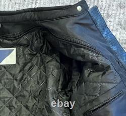 BILT Black Leather Cafe Racer Motorcycle Jacket XL Protective