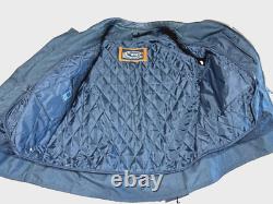 BILT Black Leather Motorcycle Jacket CE Armor Back Protector Mens Large Buffalo