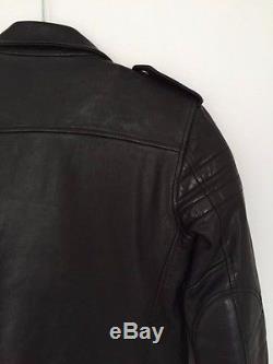 BLK DNM womens leather moto jacket 8 $1000 retail Black, size Small