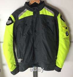 BMW Motorrad Motorcycle Genuine NeonShell Jacket Men EU-50 USA-40 Dark Gray Neon