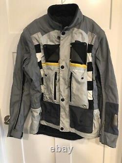 BMW Motorrad Rallye 2 Motorcycle Jacket Gray Yellow Size 44L (106)