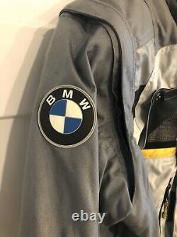 BMW Motorrad Rallye 2 Motorcycle Jacket Gray Yellow Size 44L (106)