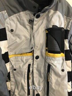 BMW Motorrad Rallye 2 Motorcycle Jacket Gray Yellow Size 44L (106)