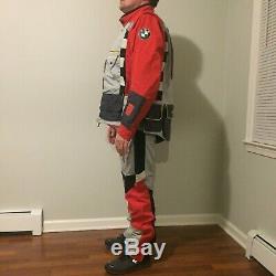 BMW Red Grey Ralley 2 JACKET and PANTS Mens Genuine Motorrad Motorcycle Grey