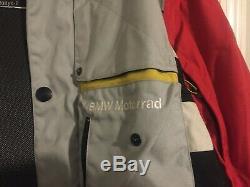 BMW Red Grey Ralley 2 JACKET and PANTS Mens Genuine Motorrad Motorcycle Grey