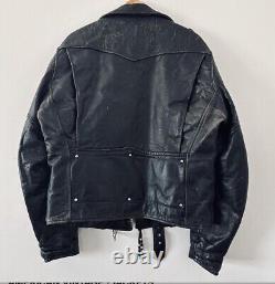 BRENT Vintage Motorcycle Leather Jacket 1950s biker jacket leather Men's Large