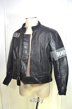 BUELL American Motorcycles By Vanson Leather Black Motorcycle Jacket Mens Size L